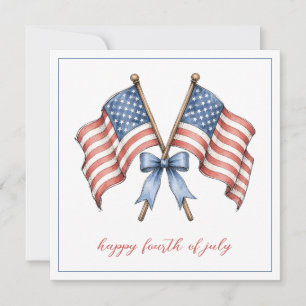 Patriotic American Flags Fourth of July Card