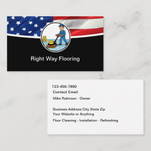 Patriotic American Flooring Services Business Card