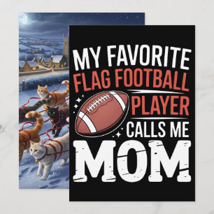 Patriotic American Football Helmet USA Holiday Card