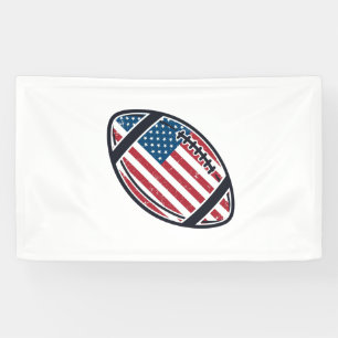 Patriotic American Football Vintage Vector Design_ Banner