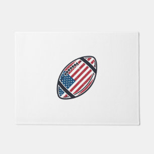 Patriotic American Football Vintage Vector Design_ Doormat
