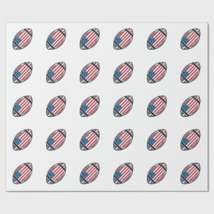 Patriotic American Football Vintage Vector Design_ Wrapping Paper