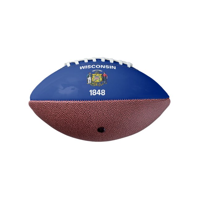 Patriotic american football Wisconsin State flag (Rotated 270)