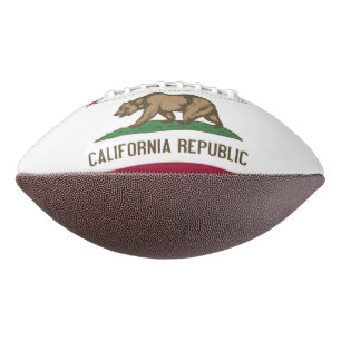 Patriotic american football with California flag
