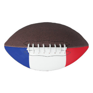 Patriotic american football with flag of France