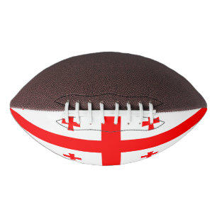 Patriotic american football with flag of Georgia
