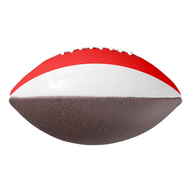 Patriotic american football with flag of Indonesia (Rotated 270)