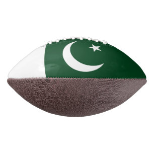 Patriotic american football with flag of Pakistan