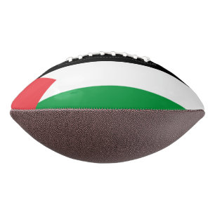 Patriotic american football with flag of Palestine