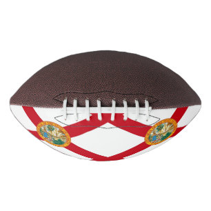 Patriotic american football with Florida flag