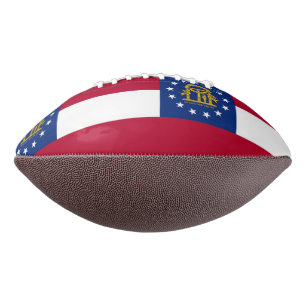 Patriotic american football with Georgia flag