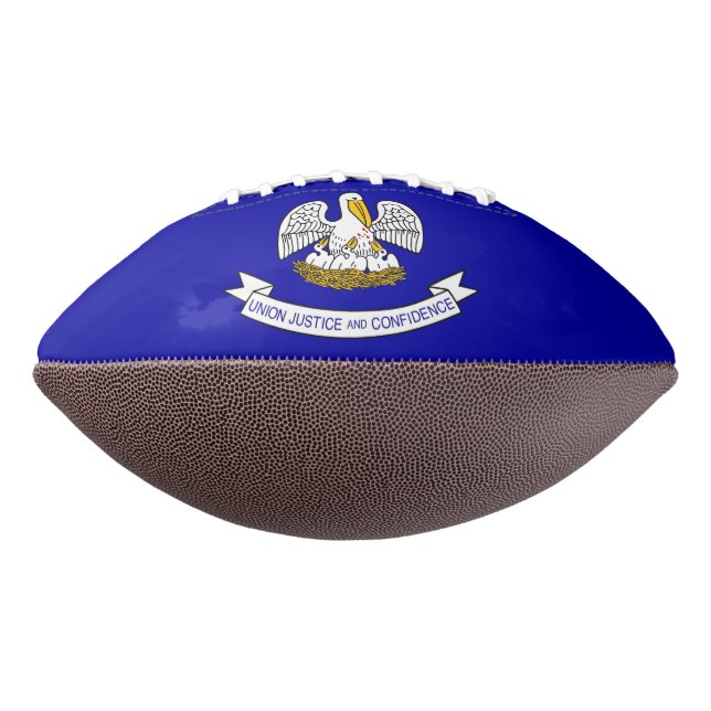 Patriotic american football with Louisiana flag (Rotated 270)