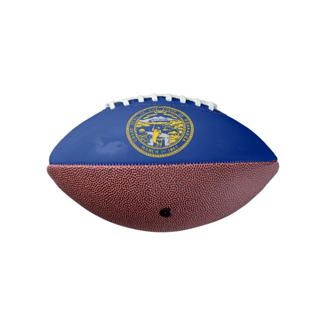 Patriotic american football with Nebraska flag (Rotated 270)