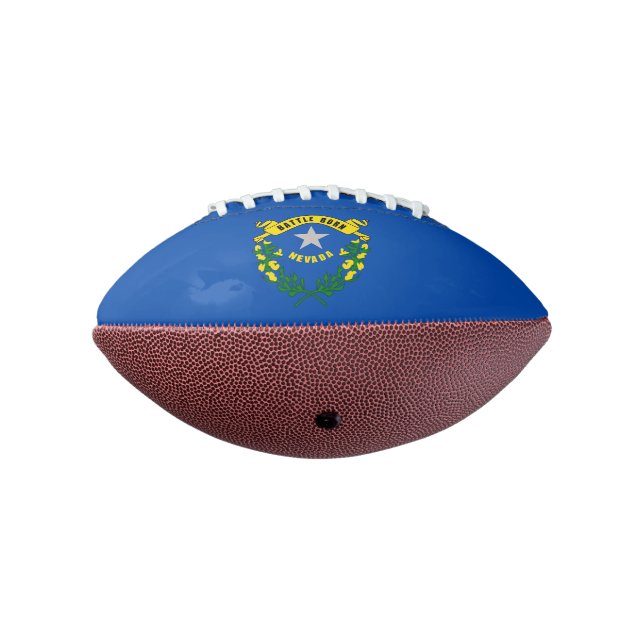 Patriotic american football with Nevada flag (Rotated 270)