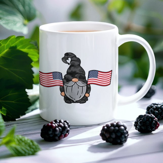 Patriotic American Gnome Coffee Mug (Creator Uploaded)