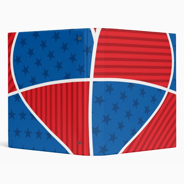 Patriotic American hearts Binder (Background)