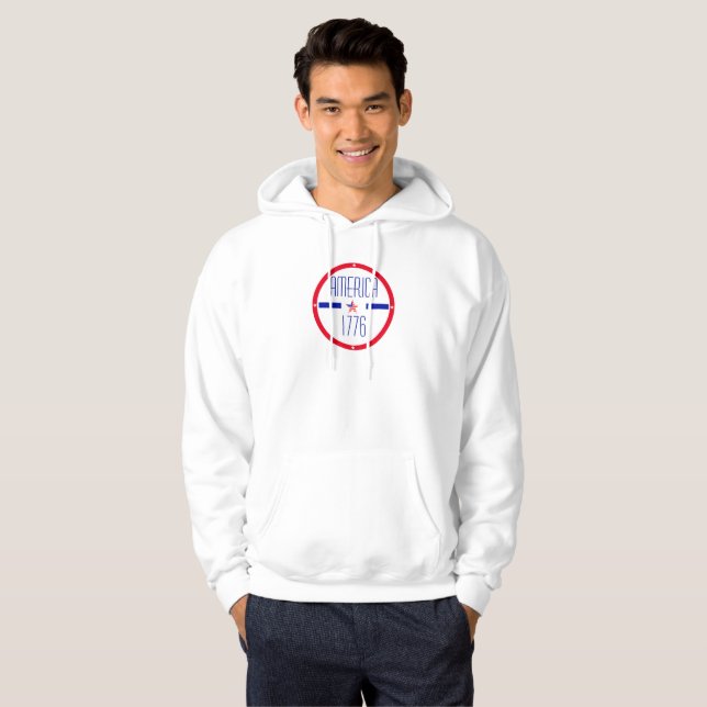 Patriotic American    Hoodie (Front Full)