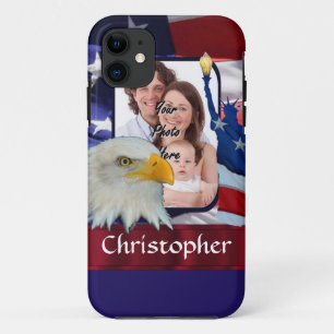 Patriotic American Icon photo template iPhone 11 Case