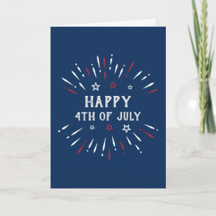 Patriotic American Independence Day 4th Of July Holiday Card