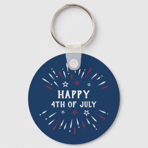 Patriotic American Independence Day 4th Of July Keychain