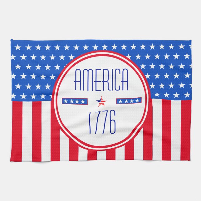 Patriotic American  Kitchen Towel (Horizontal)