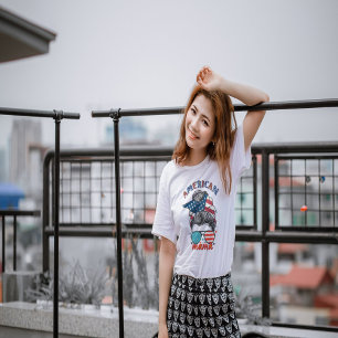 Patriotic American Mama T-Shirt