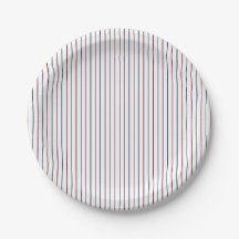 Patriotic American Red White and Blue Pinstripe