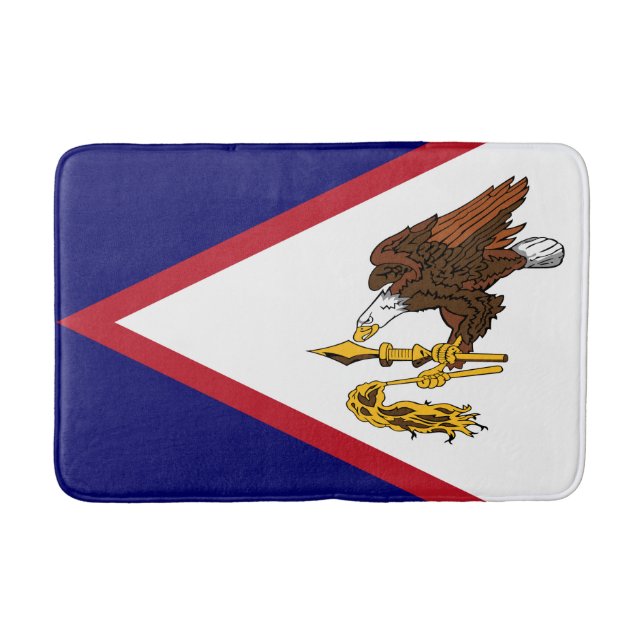 Patriotic American Samoa Flag Bath Mat (Front)