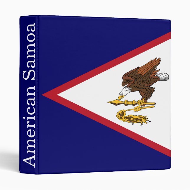 Patriotic American Samoa Flag Binder (Front/Spine)