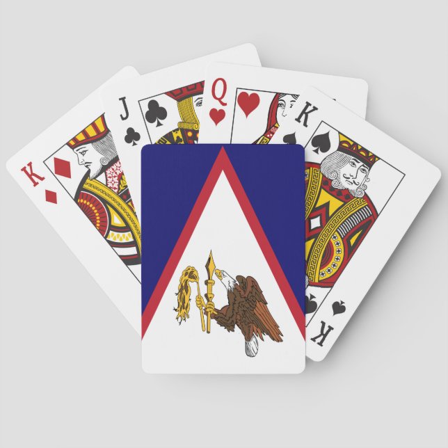 Patriotic American Samoa Flag Playing Cards (Back)