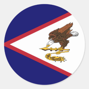 Patriotic American Samoa Flag Rectangular Sticker