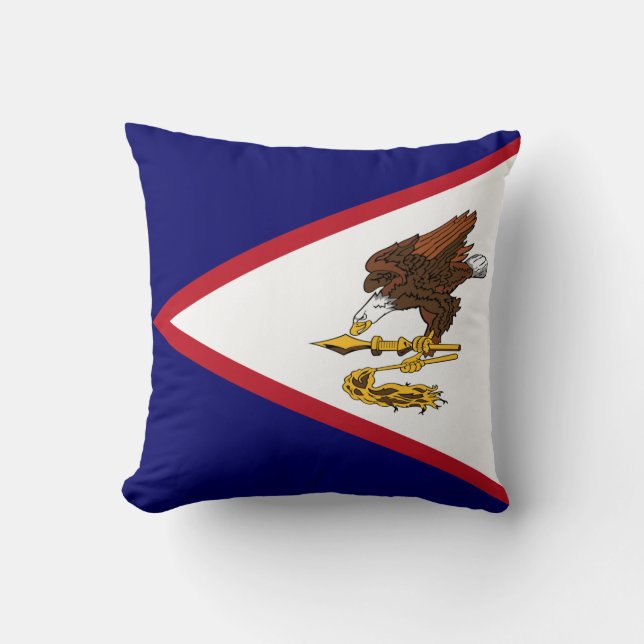 Patriotic American Samoa Flag Throw Pillow (Front)