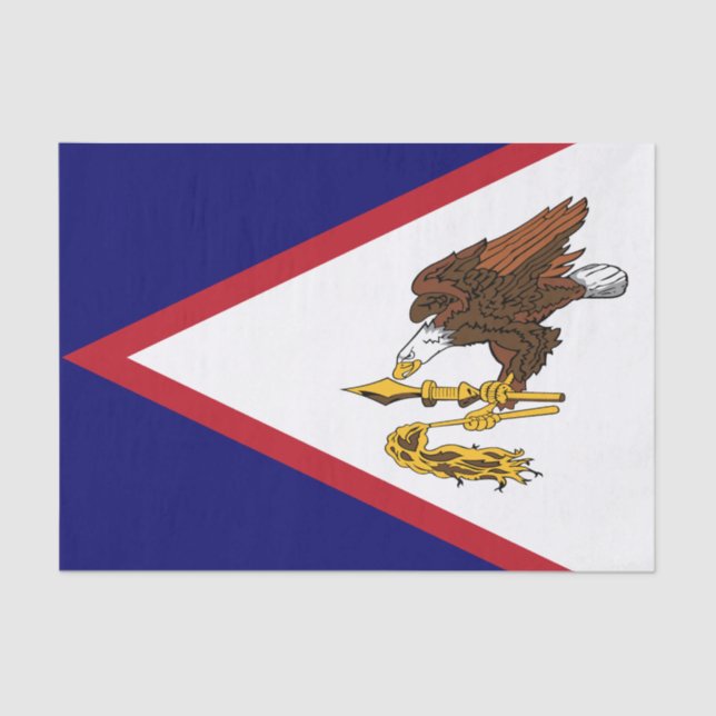 Patriotic American Samoa Flag Tissue Paper (Front)