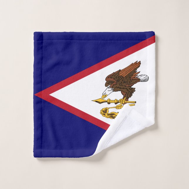 Patriotic American Samoa Flag Wash Cloth (Wash Cloth)