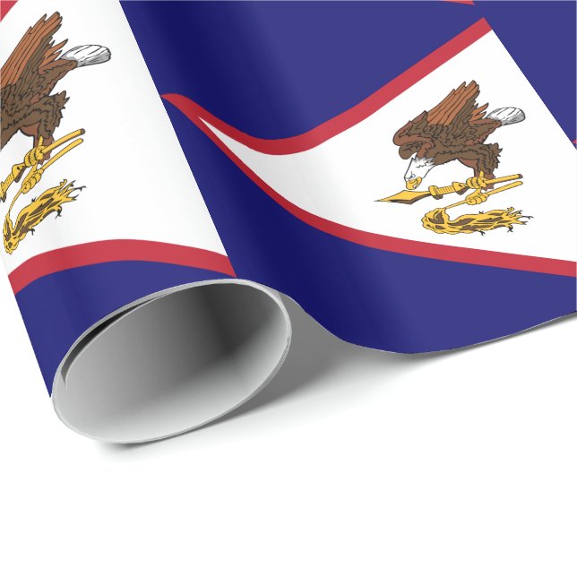 Patriotic American Samoa Flag Wrapping Paper (Roll Corner)