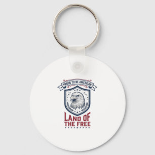 Patriotic American Shield Eagle Vintage Shirt Desi Keychain