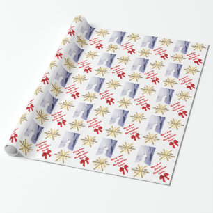 Patriotic American snowman Wrapping Paper