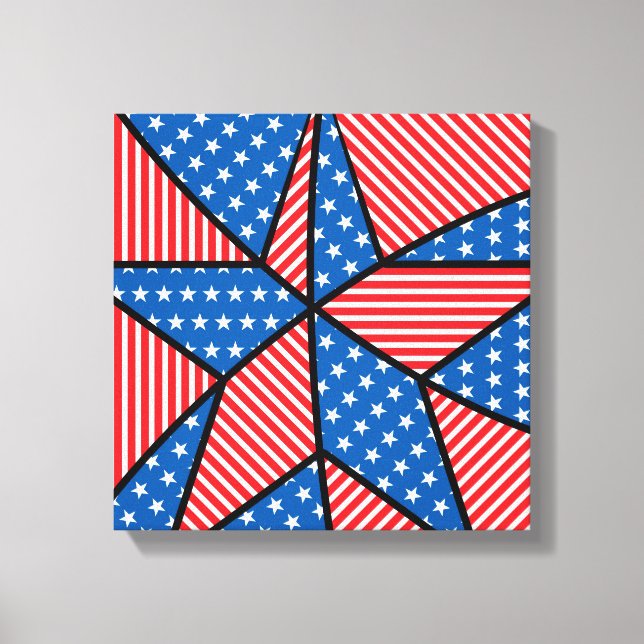 Patriotic American star Canvas Print (Front)