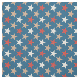 Patriotic American Stars pattern Fabric