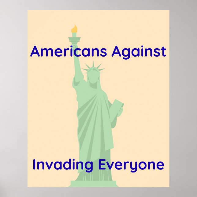 Patriotic American Statue of Liberty Poster (Front)