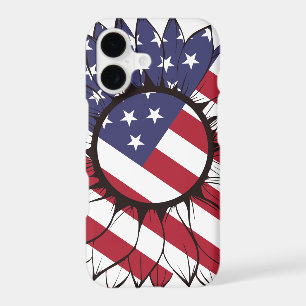 Patriotic American Sunflower