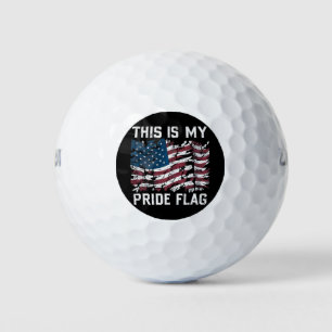 Patriotic American This Is My Pride Flag USA Golf Balls