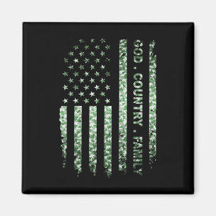 Patriotic American Us Flag God Family Country Magnet