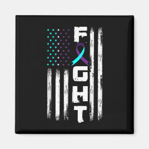 Patriotic American Us Flag Suicide Prevention Awar Magnet
