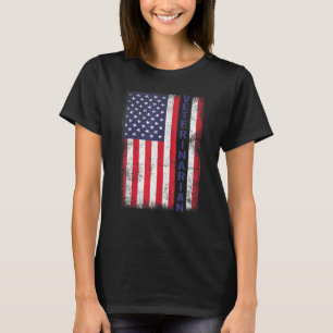 Patriotic American Veterinarian Vintage Usa Flag M T-Shirt