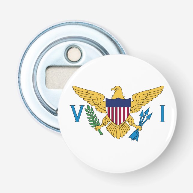 Patriotic American Virgin Islands Flag Bottle Opener (Front)