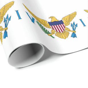 Patriotic American Virgin Islands Flag Wrapping Paper