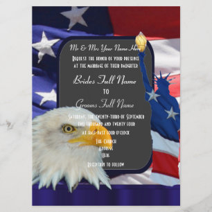 Patriotic American wedding Invitation
