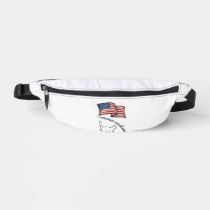 Patriotic American Wirehair Cat Vintage Design_1 Fanny Pack
