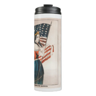 Patriotic American Woman | American Flag | 250 USA Thermal Tumbler